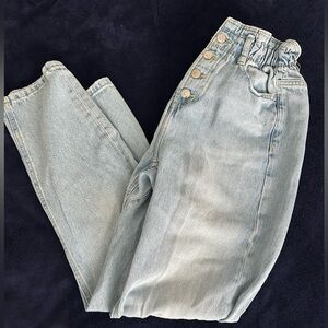 Zara High Rise Light Denim Jeans
